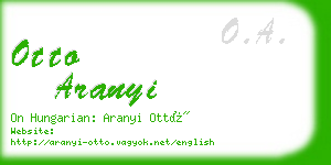 otto aranyi business card